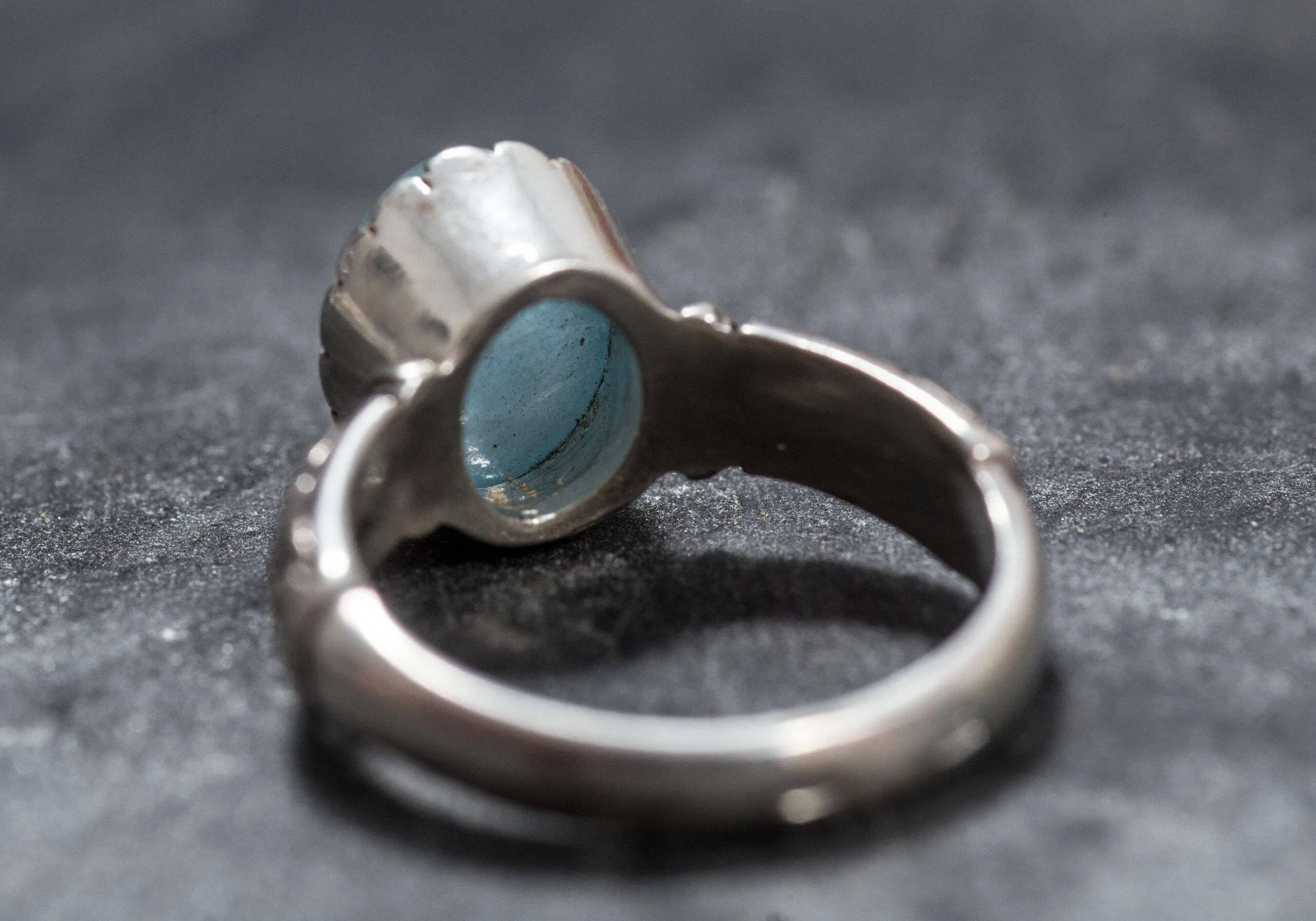 Boho Aquamarine Ring - Natural Aquamarine Ring - March Birthstone Ring