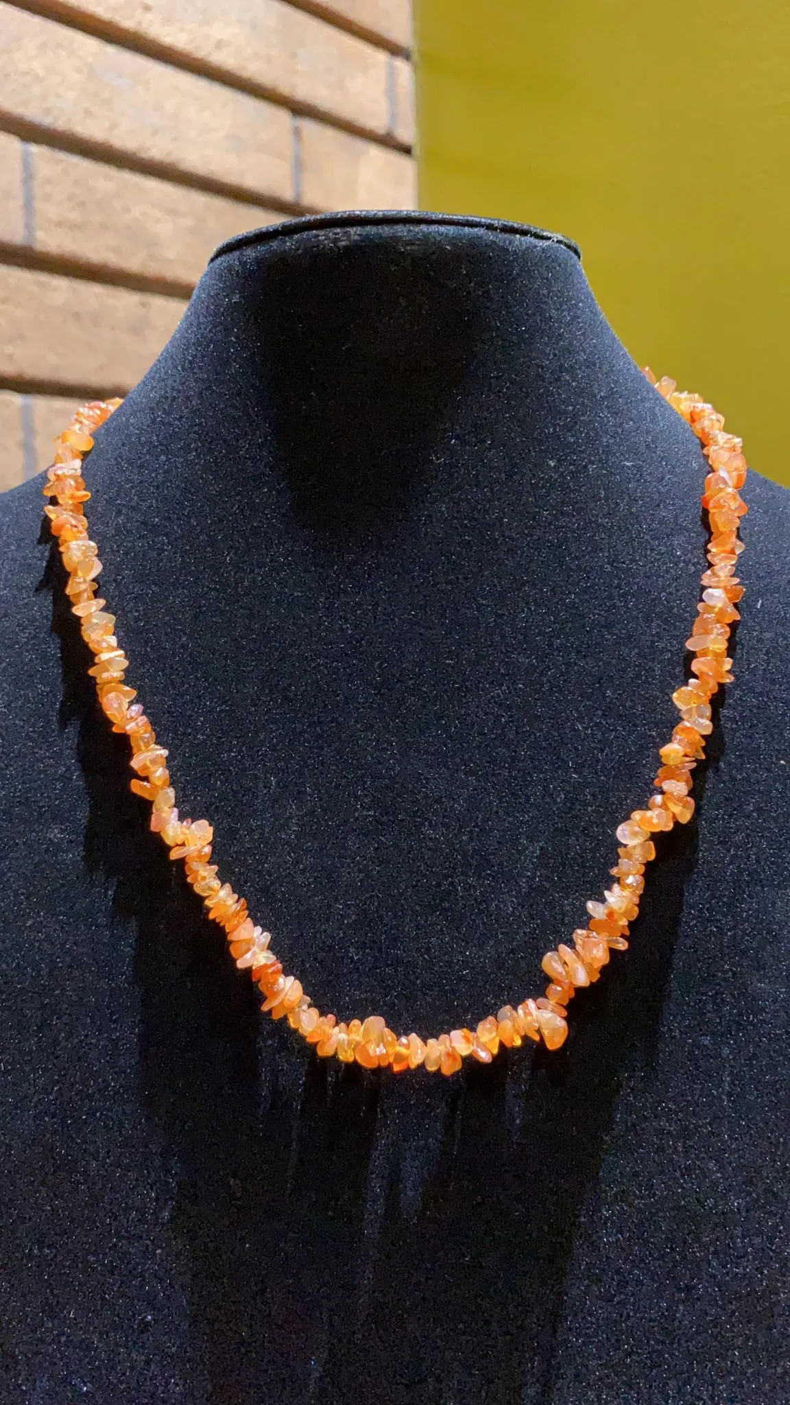 Carnelian Crystal Necklace