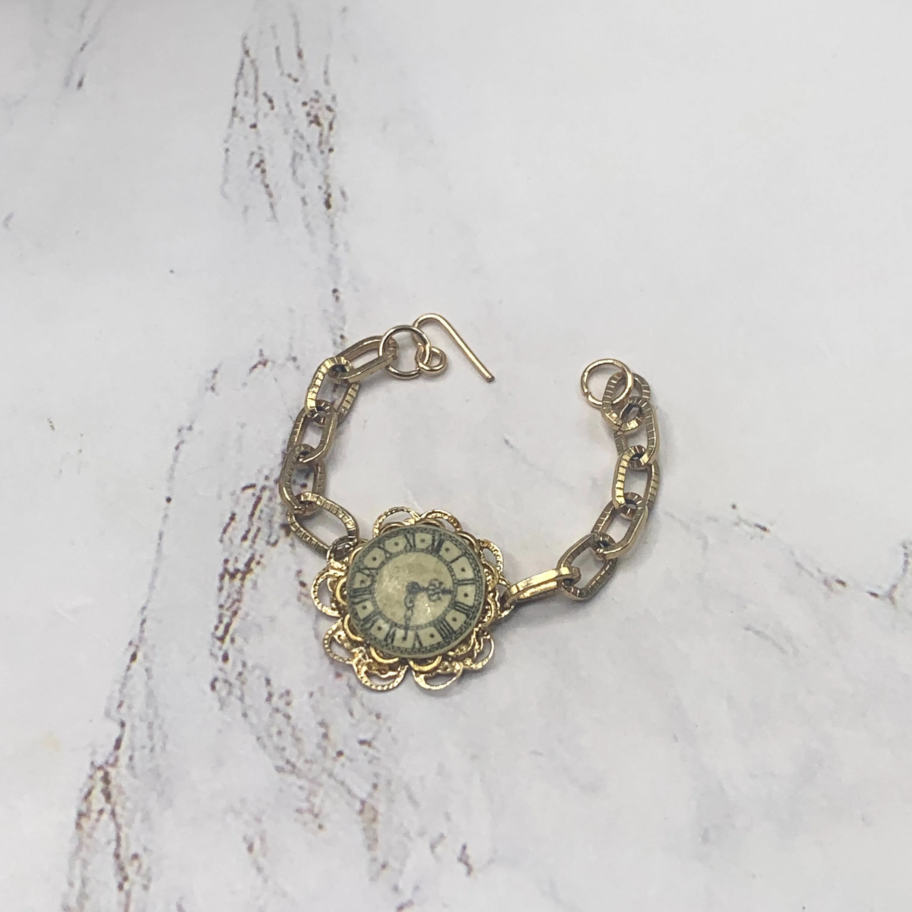 Gold Tone Filigree Watch Bracelet • 18 Inch Fashion Doll Jewelry