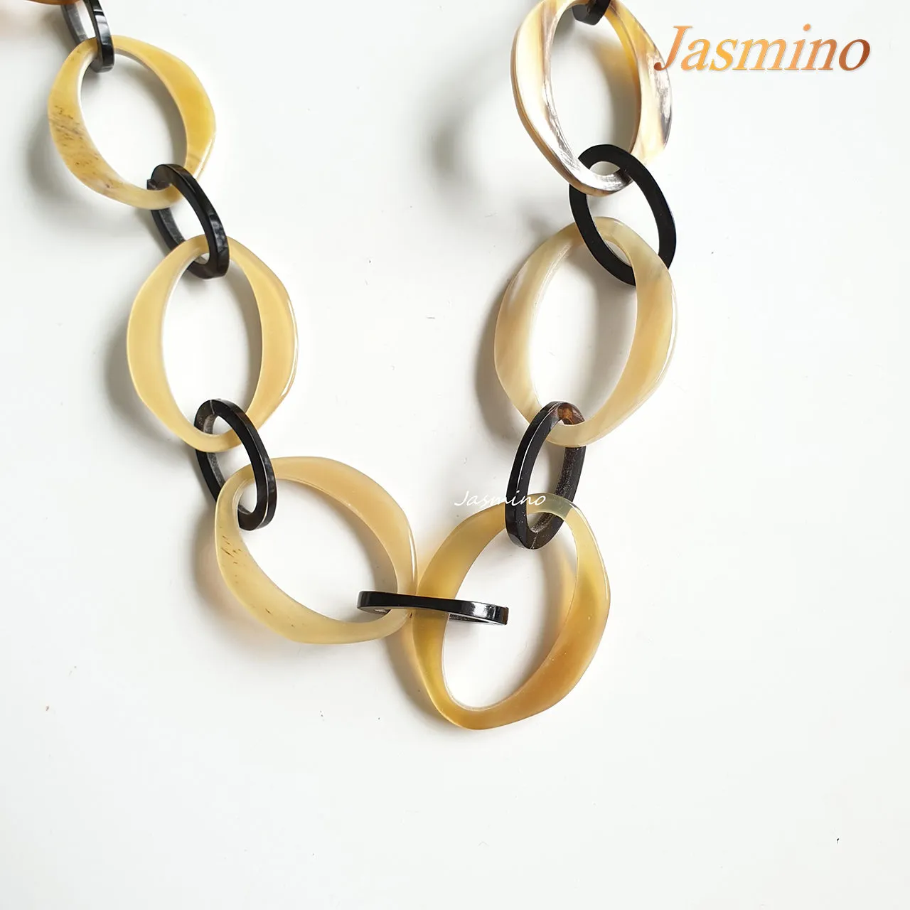 Natural Handmade Necklace J17531, Made by Natural Buffalo Horn and Lacquer