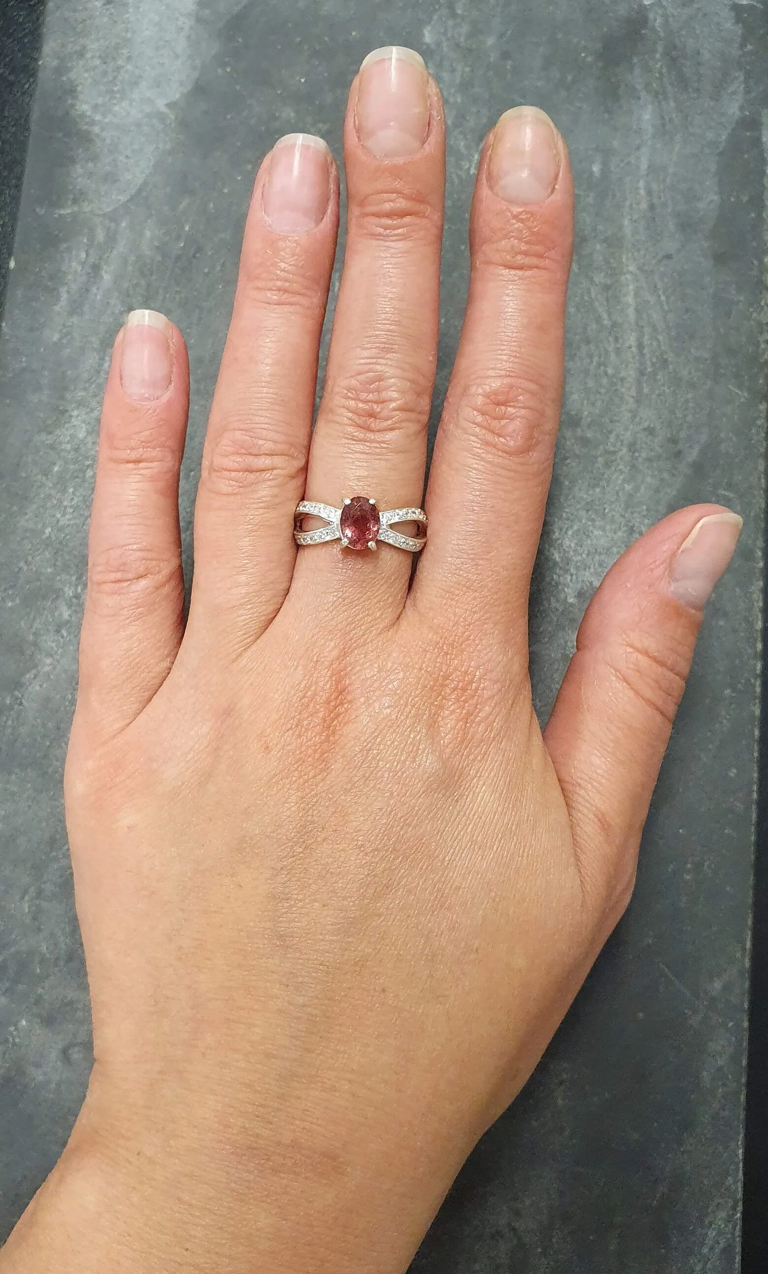 Pink Tourmaline Ring - Vintage Tourmaline Ring - Pink Engagement Ring