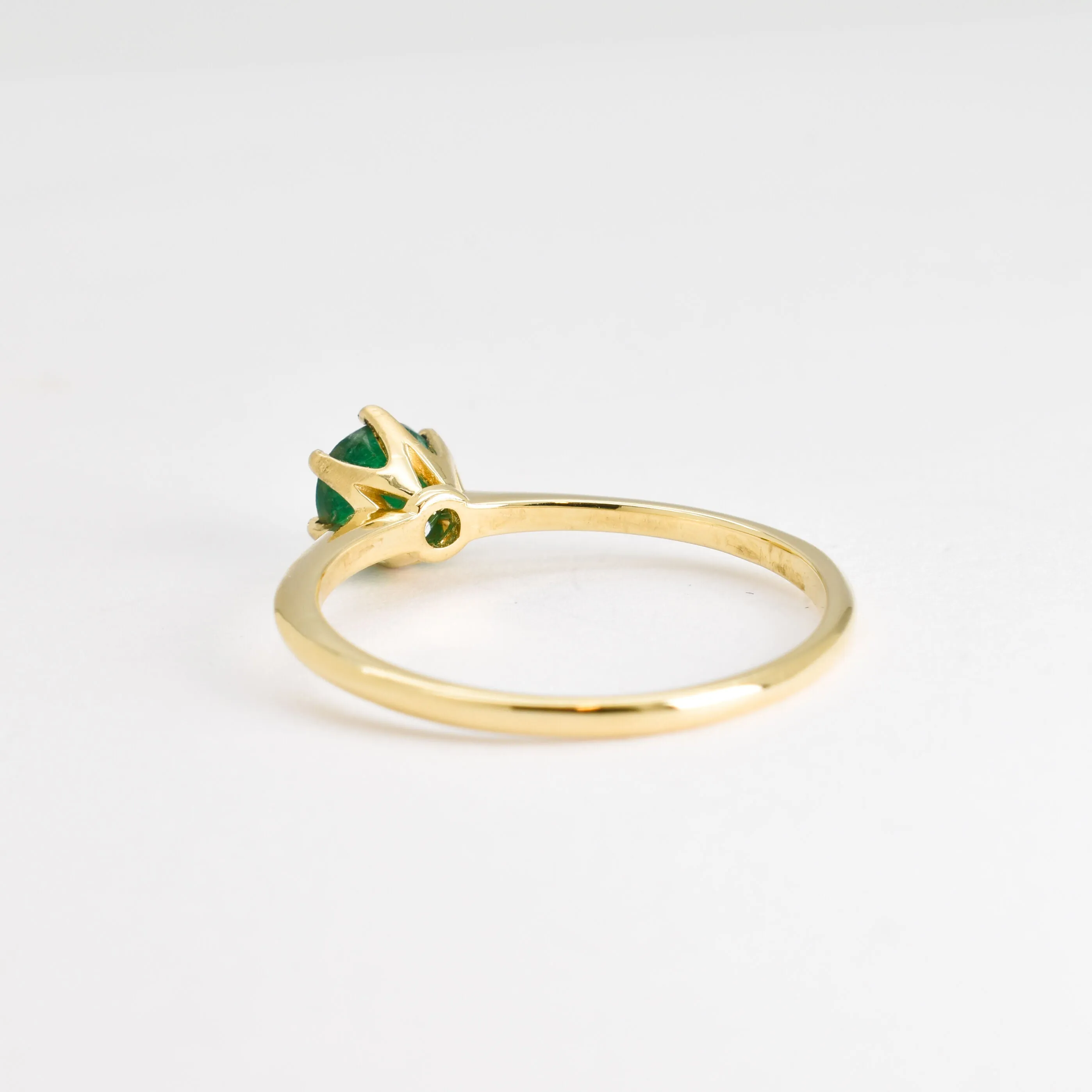Real Emerald Ring - Solid Gold Emerald Ring - Emerald Engagement Ring