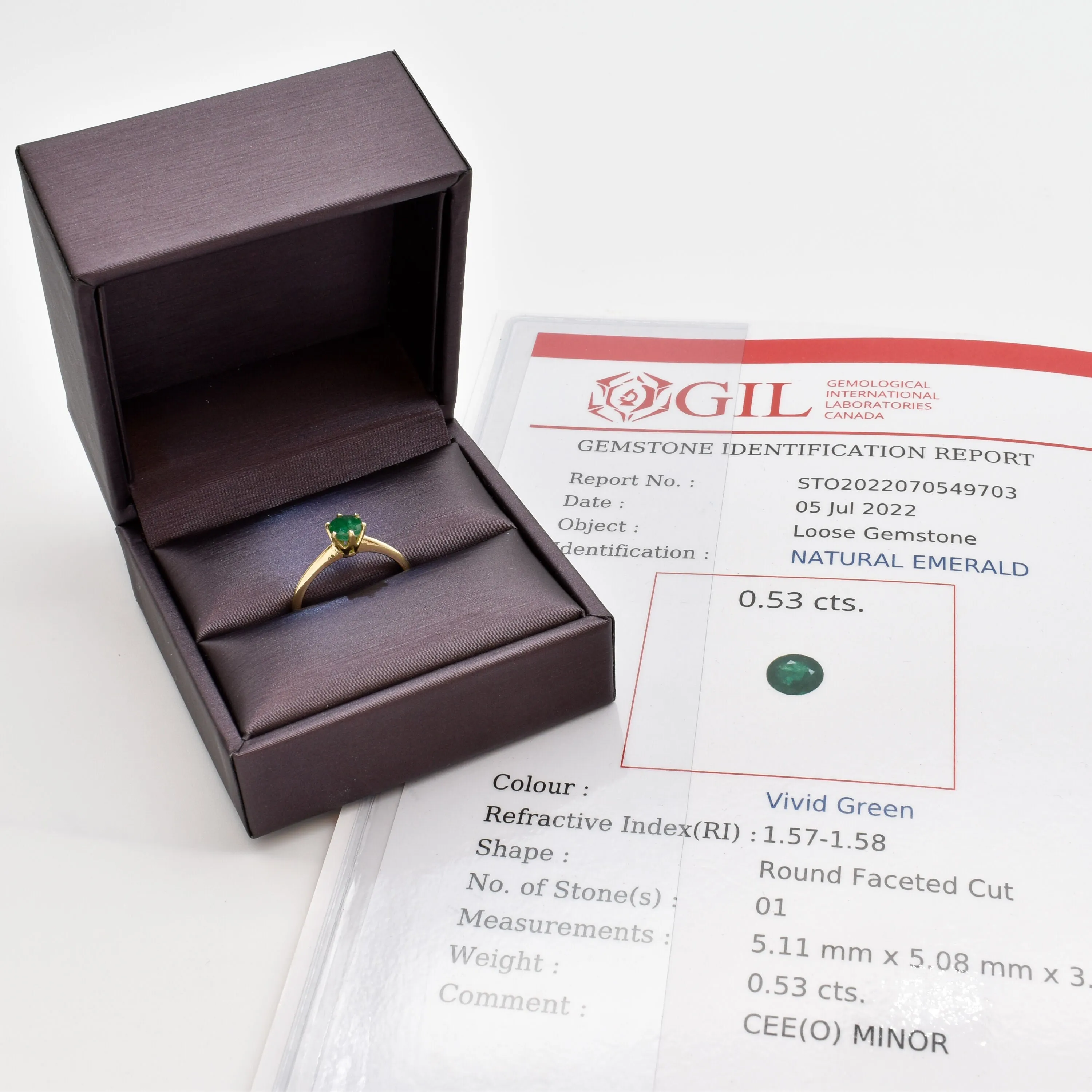 Real Emerald Ring - Solid Gold Emerald Ring - Emerald Engagement Ring
