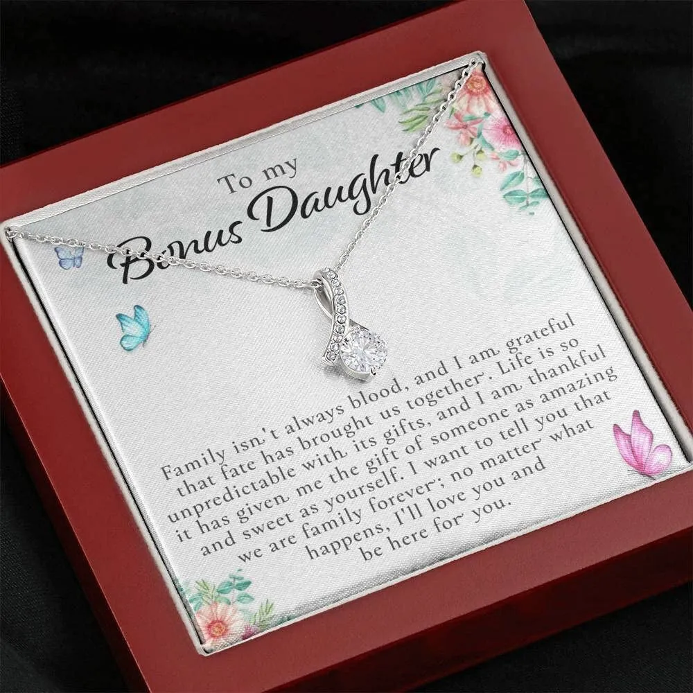 To My Bonus Daughter, Bonus Daughter Necklace, Step Daughter Necklace, Gifts For Stepdaughter