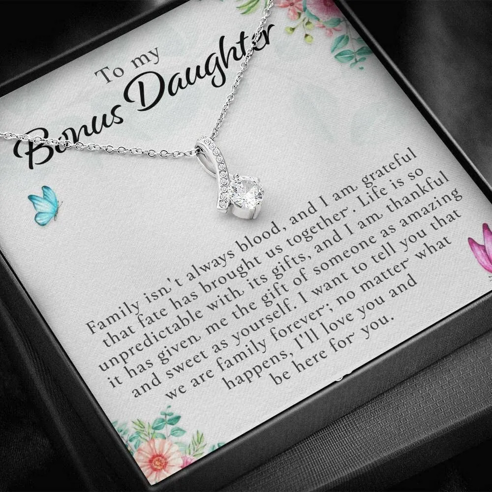 To My Bonus Daughter, Bonus Daughter Necklace, Step Daughter Necklace, Gifts For Stepdaughter